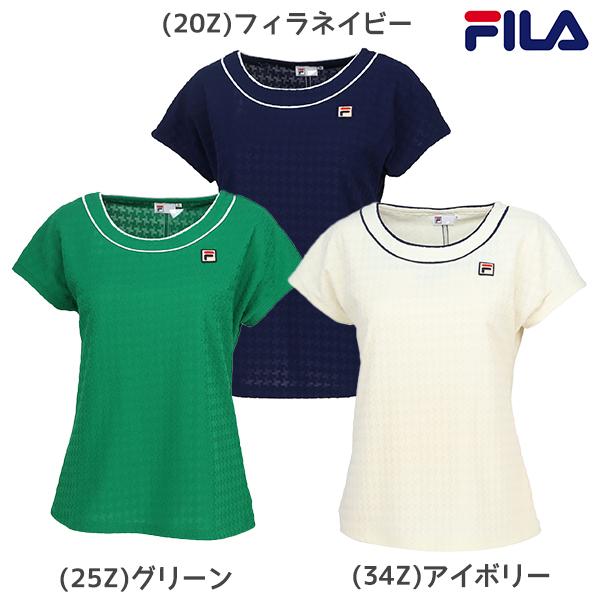 【ネコポス送料無料】FILA フィラ テニス テニスウェア レディース ゲームシャツ 半袖 レトロ ...