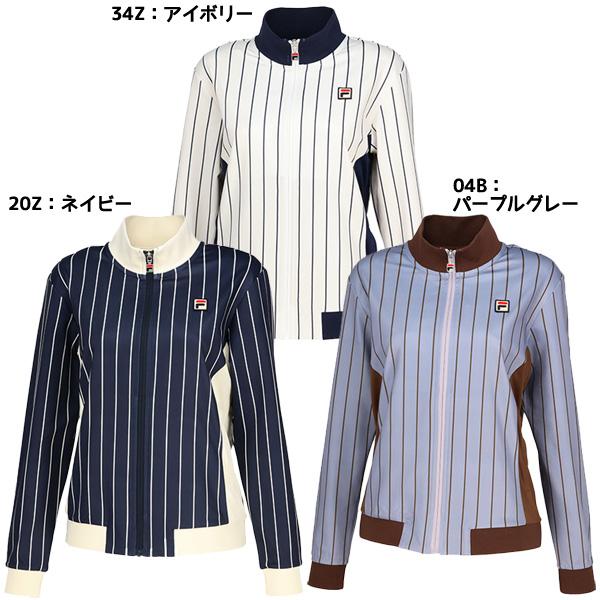 フィラ FILA テニス レディース ウォームアップシャツ ストライプ プリントジャケット ジャージ...