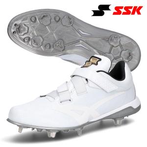 エスエスケイ（SSK） 野球 白スパイク 金具スパイク マジックベルト