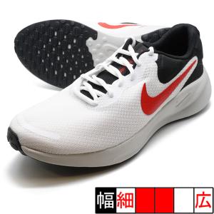 レボリューション 7 ナイキ NIKE FB2207-102 ホワイト×ブラック×レッド ランニングシューズ｜futabaathlete