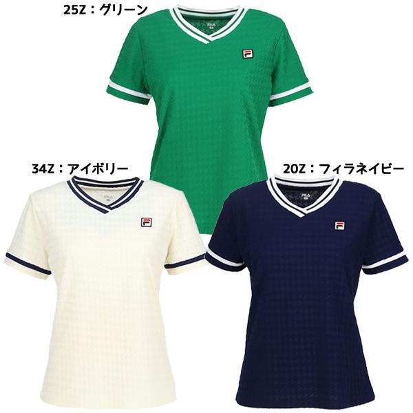 【ネコポス送料無料】フィラ FILA レディース テニスウエアーシャツ FDZEL0028 Vネック...