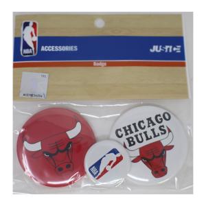 NBA 缶バッジ 3個セット シカゴ ブルズ バスケットボール NBAグッズ BULLS NBA32003