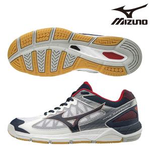ミズノ mizuno ウエーブスーパーソニック V1GA184014 メンズ レディース 男女兼用 バレーボールシューズ ホワイト ネイビー V1GA1840-14