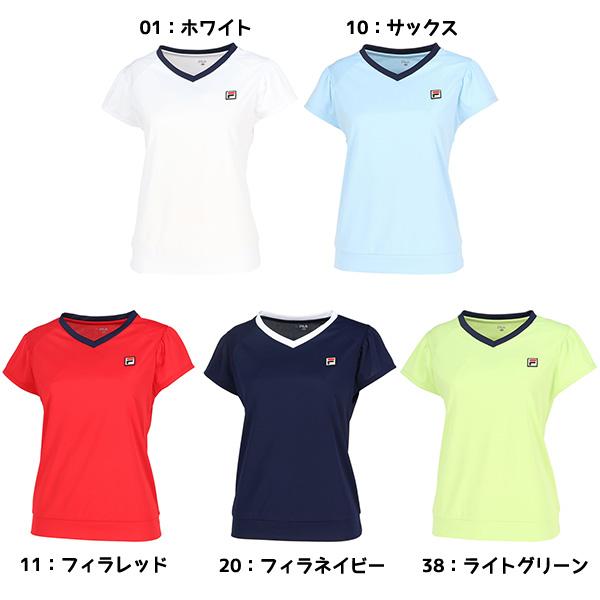 【ネコポス送料無料】フィラ FILA レディース テニスウェア ゲームシャツ Tシャツ 半袖 VL2...