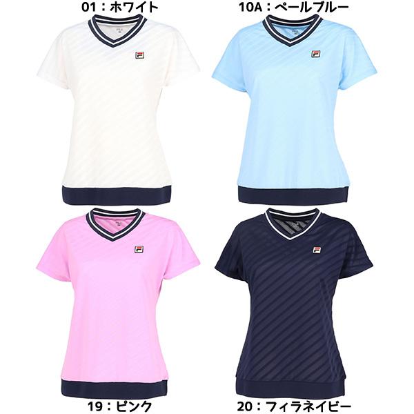【ネコポス送料無料】フィラ FILA レディース テニスウェア ゲームシャツ Tシャツ 半袖 VL2...