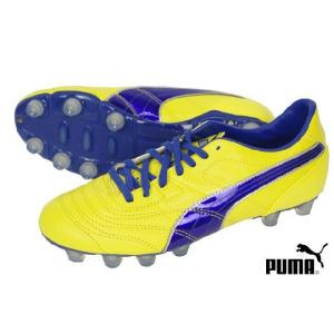 プーマ  サッカー スパイク 固定式 PUMA パラメヒコライト 13 HG 103076 03 ブレイジングイエロー×サーフザウェブ×プーマシルバー
