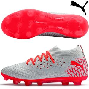 フューチャー 4.2 NETFIT HG プーマ PUMA 105680-01 グレー×レッド サッカースパイク｜futabaharajuku