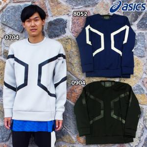 アシックス asics HEXAGON CREW TOP 146434 メンズ アパレル トレーニング ランニング｜futabaharajuku