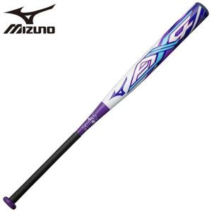 ミズノ mizuno  AX4  1CJFS30784-1 ソフトボール用 3号ゴムボール用 FRP製バット ホワイト×パープル｜futabaharajuku