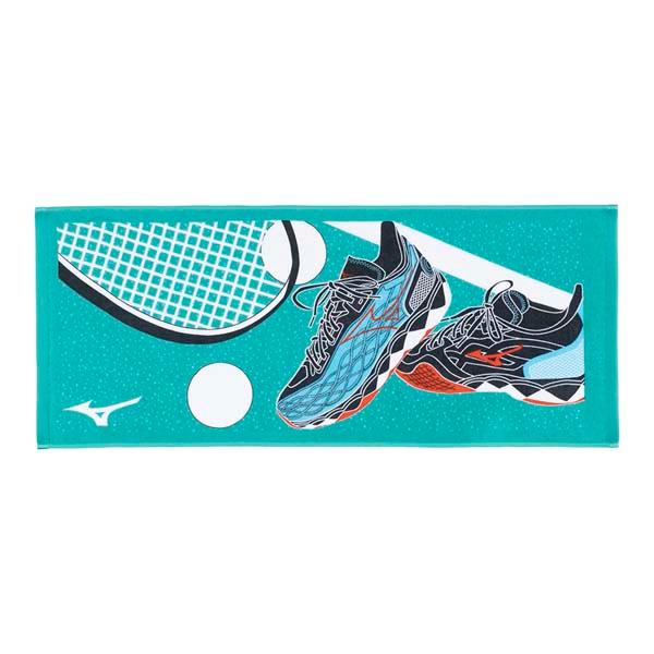 ミズノ MIZUNO スポーツタオル 今治製タオル／テニスデザイン フェイスタオル(箱入り) 32J...