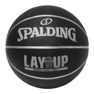 スポルディング SPALDING バスケットボール 7号球 レイアップ ブラック×グレー ラバー 外用 アウトドア 一般男性 大学男子 高校男子 中学校男子用 84-748Z｜futabaharajuku