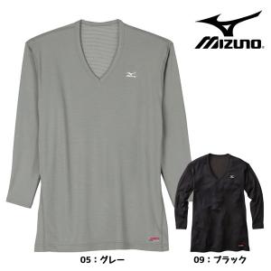 ミズノ mizuno ブレスサーモ ライトウエイト Ｖネック長袖シャツ A2JA5502｜futabaharajuku