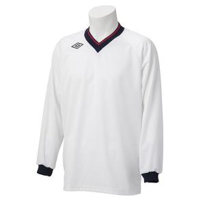 アンブロ UMBRO サッカー　プラクティスシャツ　ジュニア  ＪＲ Ｌ／Ｓゲームシャツ UAS6300JL WHT Z｜futabaharajuku