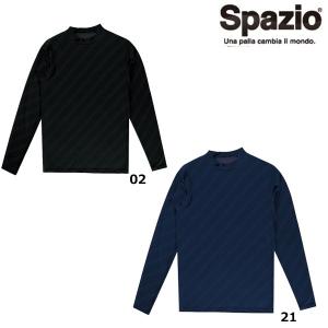 スパツィオ SPAZIO ストライプロゴインナーシャツ GE0506 サッカーフットサルアパレル インナーシャツ ブラック ネイビー｜futabaharajuku