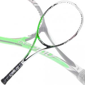 ヨネックス 軟式/ソフト テニスラケット アイネクステージ 70V INX70V-530 ブラック/グリーン 前衛用｜futabaharajuku