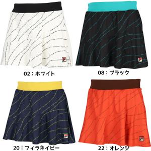 フィラ FILA テニスウエア メッセージプリント アシンメトリー 切替 スコート レディース VL2682｜futabaharajuku