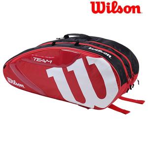 ウイルソン Wilson TEAMJ1.0(6PK)  WR8008601 テニスバッグ ラケット６本収納 レッド 赤 2020年春夏｜futabaharajuku