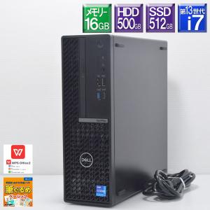 美品 Win11Pro 高速SSD DELL■Optiplex SFF 7010 Core i7 13700 2.1GHz/SSD 512GB(NVMe) + HDD 500GB/メモリー16GB(DDR5)/DVDマルチ/24021