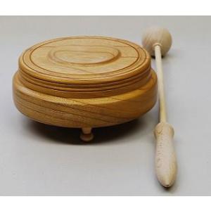木征/木鉦 （もくしょう） 仏具 けやき バイ付き 4寸 : 仏壇・仏具