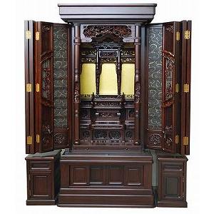 仏壇 伝統型仏壇　両神　２５号　紫檀　本三方開　堂造り