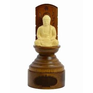 仏像 仏具 木彫 座釈迦如来 丸台座現代光背 ツゲ 25 総高２５ｃｍ Creyman Com