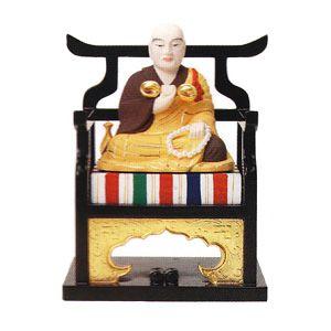 ブランド登録なし 仏像 仏具 弘法大師 1．8 木製彩色 : 仏壇・仏具 
