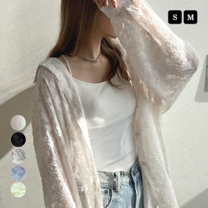 ブラウス  シアー シャツ レディース 長袖 バルーンスリーブ オフィスカジュアル カジュアル 韓国ファッション / ジャガードフラワーシアーシャツ