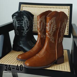 TINA：JOJUN（ティーナジョジュン） ブーツ オリジナル刺繍 ウエスタン