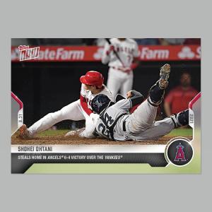 大谷翔平 #739 自身初のホームスチールを含む２盗塁記念 カード グッズ Steals home in angels 2021 MLB TOPPS NOW Shohei Ohtani｜futoinu-shokai