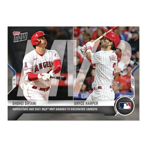 大谷翔平 & ブライス・ハーパー #OS-42 リーグMVP受賞 記念 カード 2021 MLB MVP Shohei Ohtani & Bryce Harper - 2021 MLB Topps Now Card｜futoinu-shokai