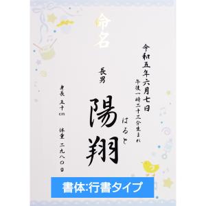 命名書 男の子用 お名前+生年月日+出生時刻+...の詳細画像3
