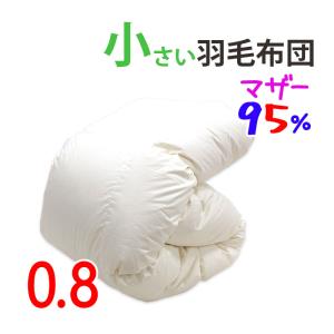 介護用サイズ 小さい 羽毛布団 ポーランド産マザーグース95% 0.8kg 140×190cm シングルショート コンパクトサイズ DP440以上｜futon-no-doremi