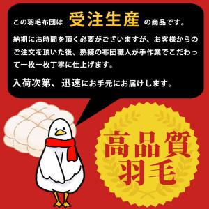 羽毛布団 クイーン カナダ産マザーグースダウン...の詳細画像2