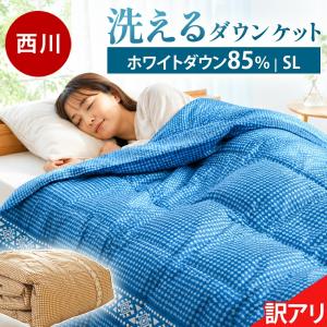 伊藤清商店 羽毛肌掛け布団 ダウンケット シングル ダウン 85％ 洗える