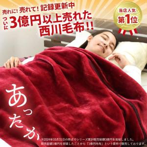 毛布 シングル 2枚合わせ 暖かい 西川 1億...の詳細画像1