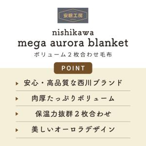毛布 シングル 西川 暖かい 洗える オーロラ...の詳細画像2