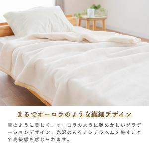 毛布 シングル 西川 暖かい 洗える オーロラ...の詳細画像3