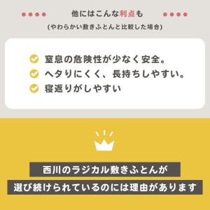 ベビー 敷布団 西川 ミニサイズ 日本製 ラジ...の詳細画像4