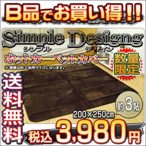 （訳ありB品）ラグ・ホットカーペットカバー 3畳 200×250cm