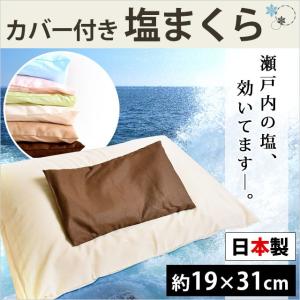 枕 まくら マクラ 塩まくら 塩枕 19×31cm 日本製 瀬戸内海産の塩を使用 枕カバー付き 頭寒足熱 快眠サポート｜futon