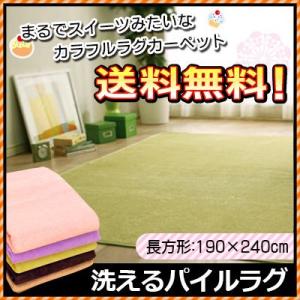 洗えるラグ 3畳 夏用 パイル ラグマット 190×240cm アイリスオーヤマ
