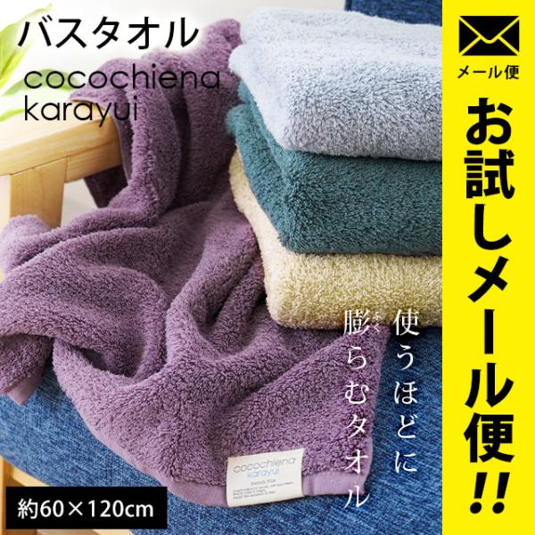 バスタオル 60×120cm  綿100％ 高吸水 中空糸スイッチパイル バスタオル ココチエナ カ...