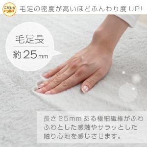 玄関マット 50×80 ラビットファー調 ふわ...の詳細画像3