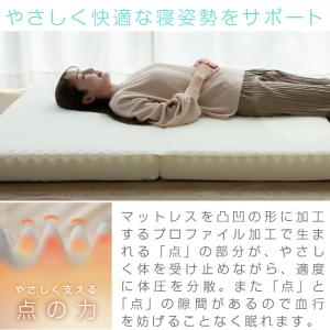 マットレス ダブル 高反発 10cm 三つ折り...の詳細画像2