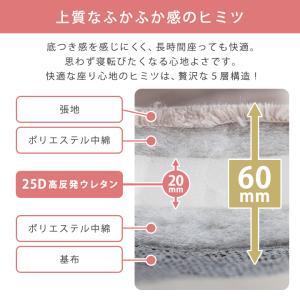 ラグ ボリュームラグ 厚手 60mm 高反発 ...の詳細画像3