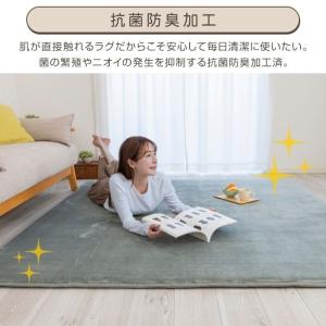 ラグ 厚手 極厚 高反発 ウレタン 3畳 長方...の詳細画像5