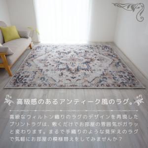 ラグ アンティーク風 デザインラグ ウィルトン...の詳細画像1