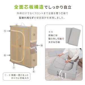 不織布 収納袋 布団収納ケース 布団収納 クロ...の詳細画像3