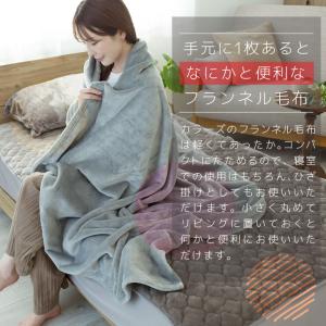 毛布 ブランケット フランネル セミダブル あ...の詳細画像2