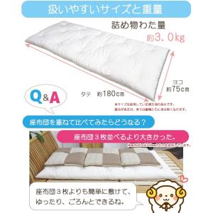 大人用お昼寝・ごろ寝布団 専用カバー付き! わ...の詳細画像3